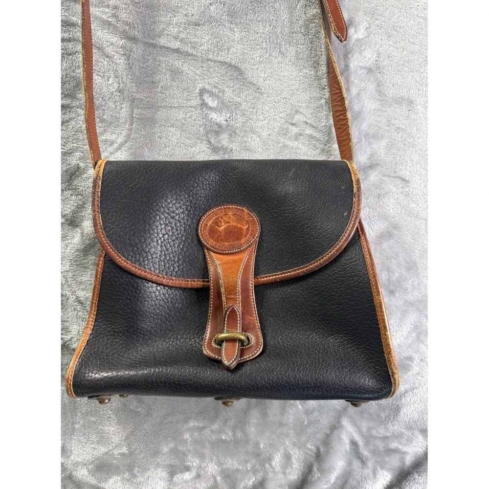 Dooney & Bourke All Weather Leather Flap Bag Women's Crossbody Medium Black
